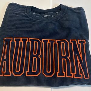 Navy Auburn Sweatshirt with Bold Orange Lettering